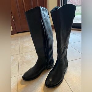 Arturo Chiang Riding Boots Black Leather Tall Boot Women’s 7.5